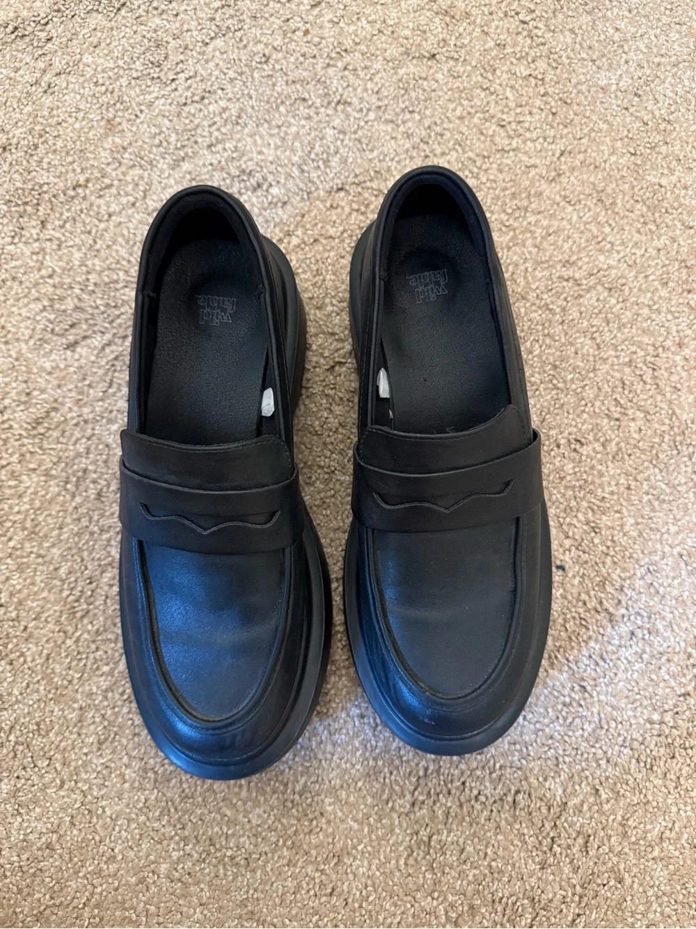 wild fable Black Chunky Platform Loafers